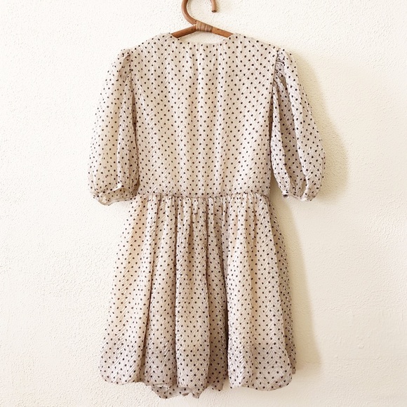NWT Sister Jane Textured Polka Dot Dress w/ Statement Sleeves M - Picture 2 of 3